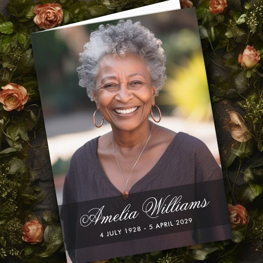 Vollständiges Foto Beileid bereaving danke gefalte Karte