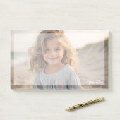 Vollständiges Foto-Design mit Individuelle Name Post-it Klebezettel (Auf Schreibtisch)