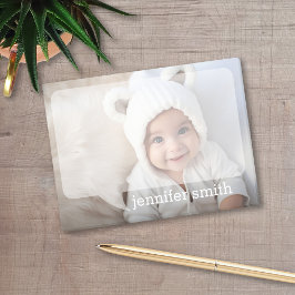 Vollständiges Foto-Design mit Sprechblase und Indi Post-it Klebezettel