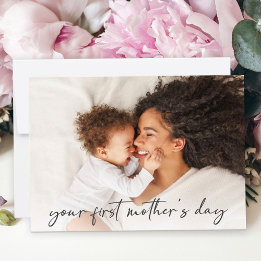 Vollständiges Foto First Mother Day Card Karte