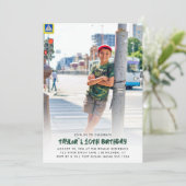 Vollständiges Foto für jeden modernen Geburtstag Einladung (Stehend Vorderseite)