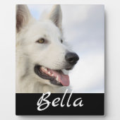 Vollständiges Foto Haustier Hund Individuelle Name Fotoplatte (Vorderseite)