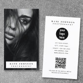 Vollständiges Foto-Logo für vertikale Fotografie Visitenkarte