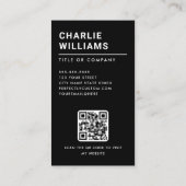 Vollständiges Foto-Logo, modern, minimaler QR-Code Visitenkarte (Rückseite)