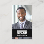 Vollständiges Foto-Logo, modern, minimaler QR-Code Visitenkarte (Vorderseite)