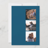 Vollständiges Foto mit 3 auf Save the Date Einladung (Rückseite)