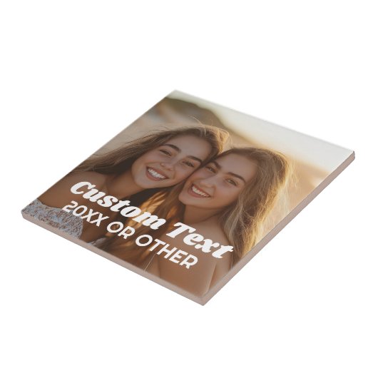 Vollständiges Foto mit benutzerdefiniertem Text Fliese (Seite)