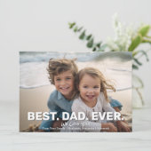 Vollständiges Foto mit Bestem Vater je - Whimsical Ankündigung (Stehend Vorderseite)