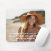 Vollständiges Foto mit einfachem Text unten Mousepad (Mit Mouse)