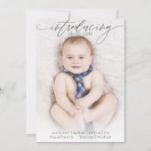 Vollständiges Foto Moderne Geburtsankündigung Blau Ankündigung (Vorderseite)