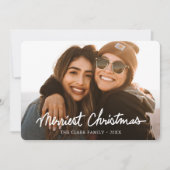 Vollständiges Foto Moderne Weihnachtsfotokarte Feiertagskarte (Vorderseite)