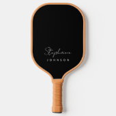 Vollständiges Foto Personalisiert Monogramm Modern Pickleball Schläger (Rückseite)