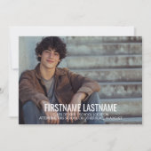 Vollständiges Foto Rustikaler Abschluss Ankündigun Einladung (Vorderseite)