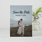 Vollständiges Foto Save the Date Postkarte (Stehend Vorderseite)