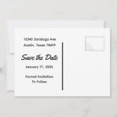 Vollständiges Foto Save the Date Postkarte (Rückseite)
