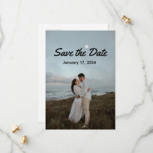 Vollständiges Foto Save the Date Postkarte