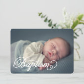 Vollständiges Foto | Tauflanung Einladung (Stehend Vorderseite)