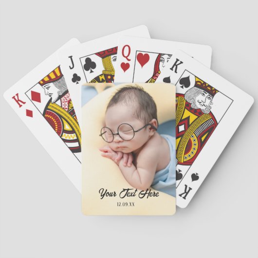 Vollständiges Foto - Vertikale, benutzerdefinierte Spielkarten (Rückseite)