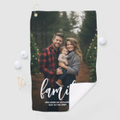 Vollständiges Foto - Vertikaler Text für benutzerd Golfhandtuch (Insitu)