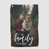 Vollständiges Foto - Vertikaler Text für benutzerd Golfhandtuch (Vorderseite)