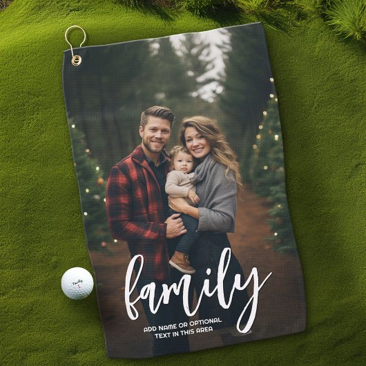 Vollständiges Foto - Vertikaler Text für benutzerd Golfhandtuch