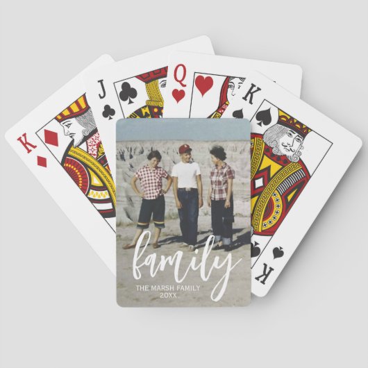 Vollständiges Foto - Vertikaler Text für benutzerd Spielkarten (Rückseite)