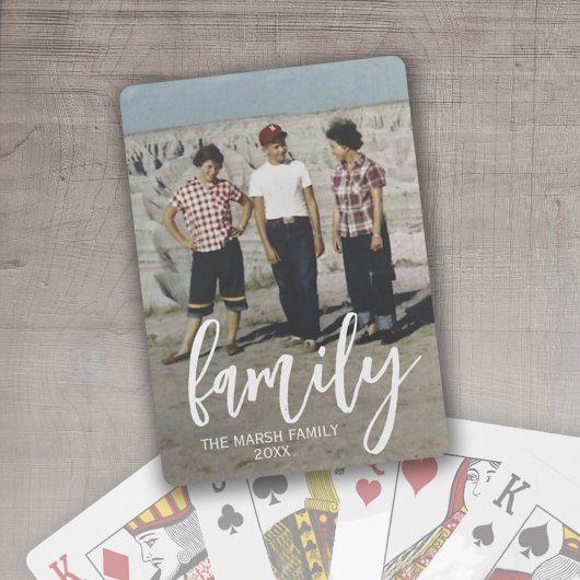 Vollständiges Foto - Vertikaler Text für benutzerd Spielkarten