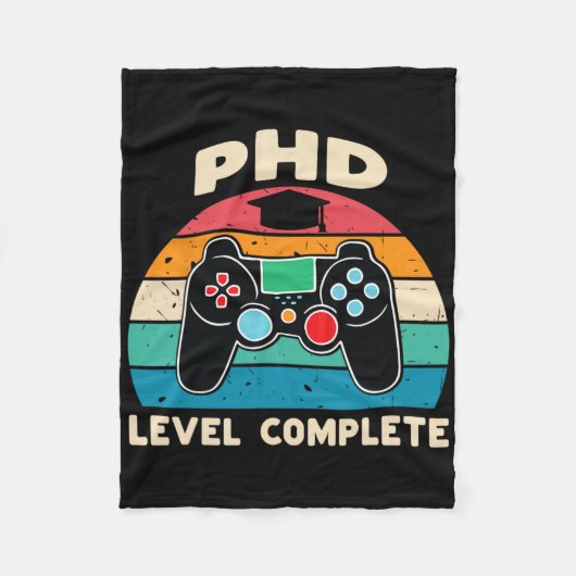 Vollständiges Geschenk für den Abschluss von Phd L Fleecedecke (Vorderseite)