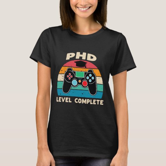Vollständiges Geschenk für den Abschluss von Phd L T-Shirt (Vorderseite)