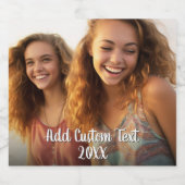 Vollständiges Layout des Fotos mit modernem, weiße Bierflaschenetikett (Einzelnes Label)