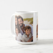 Vollständiges Layout des Fotos mit modernem, weiße Kaffeetasse (Vorderseite Links)