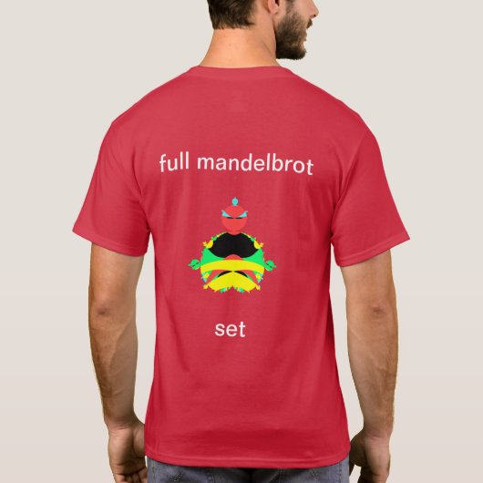 Vollständiges Mandelbrot Set Pop Art T - Shirt (Rückseite)