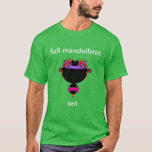 Vollständiges Mandelbrot Set schwarz und lila T - T-Shirt (Vorderseite)