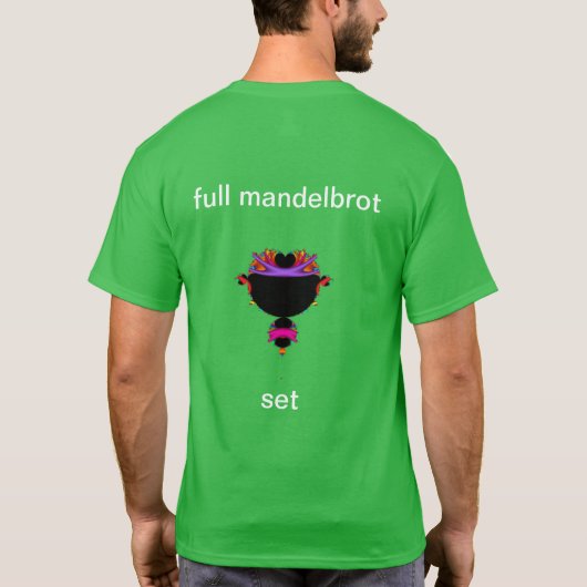 Vollständiges Mandelbrot Set schwarz und lila T - T-Shirt (Rückseite)