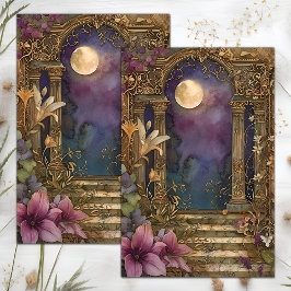 VOLLSTÄNDIGES MIDNIGHT GARDEN DECOUPAGE TISSUE PAP SEIDENPAPIER