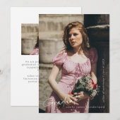 Vollständiges, modernes Script Graduate Einfaches  Ankündigung (Vorne/Hinten)