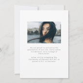 Vollständiges, modernes Script Graduate Einfaches Ankündigung (Rückseite)