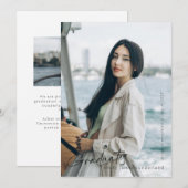 Vollständiges, modernes Script Graduate Einfaches  Ankündigung (Vorne/Hinten)