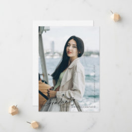 Vollständiges, modernes Script Graduate Einfaches  Ankündigung