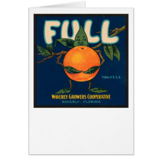 Vollständiges Orangefarbenes Kratetikett