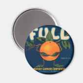 Vollständiges Orangefarbenes Kratetikett Magnet (Vorderseite/Rückseite)