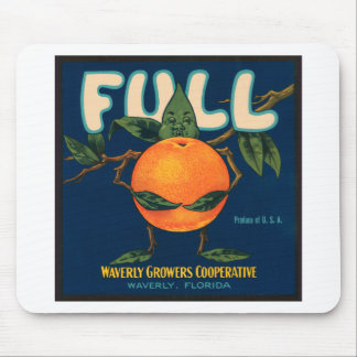 Vollständiges Orangefarbenes Kratetikett Mousepad
