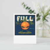 Vollständiges Orangefarbenes Kratetikett Postkarte (Stehend Vorderseite)