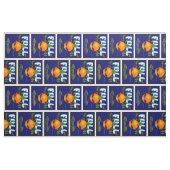 Vollständiges Orangefarbenes Kratetikett Stoff (Fat Quarter (45,7 x 55,9 cm))