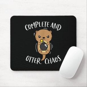 Vollständiges Otter-Chaos Lustiger Süßer Seeotter- Mousepad