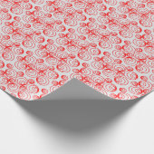 Vollständiges Red Geo Wrapping Paper Geschenkpapier (Ecke)