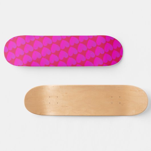 Vollständiges rosafarbenes Skateboard für Herz (Horizontal)