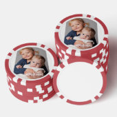 Vollständiges vertikales Foto-Script mit individue Pokerchips (Stapel)