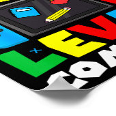 Vollständiges Videospiel der zweiten Stufe am letz Poster (Ecke)