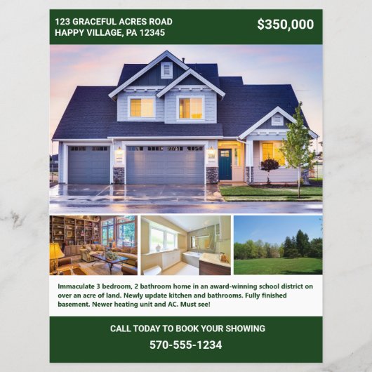Vollständiges, zweiseitiges Haus zum Flyer mit Fot (Vorne)